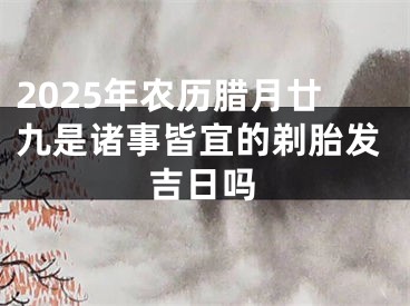 2025年农历腊月廿九是诸事皆宜的剃胎发吉日吗