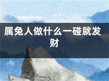 属兔人做什么一碰就发财