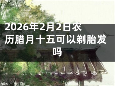 2026年2月2日农历腊月十五可以剃胎发吗