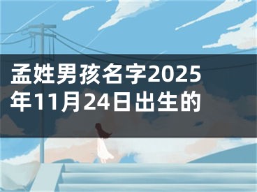 孟姓男孩名字2025年11月24日出生的