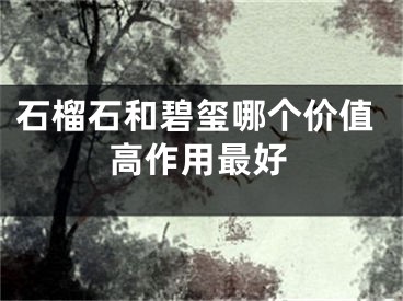 石榴石和碧玺哪个价值高作用最好