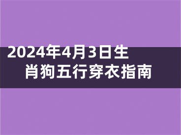 2024年4月3日生肖狗五行穿衣指南