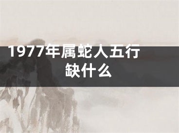 1977年属蛇人五行缺什么