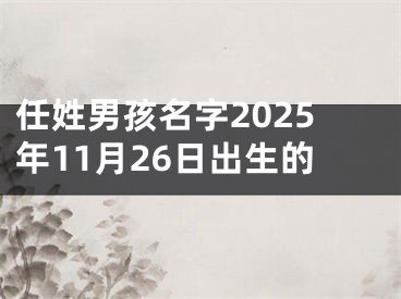 任姓男孩名字2025年11月26日出生的