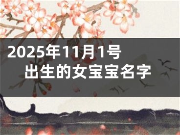 2025年11月1号出生的女宝宝名字