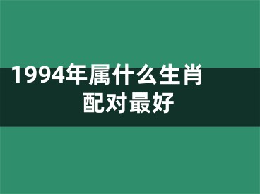 1994年属什么生肖配对最好