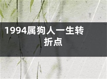 1994属狗人一生转折点
