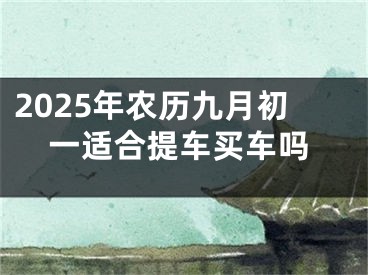 2025年农历九月初一适合提车买车吗