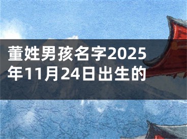 董姓男孩名字2025年11月24日出生的