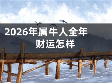2026年属牛人全年财运怎样