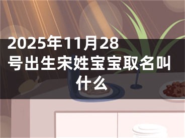 2025年11月28号出生宋姓宝宝取名叫什么