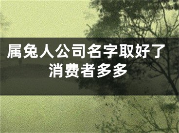 属兔人公司名字取好了消费者多多