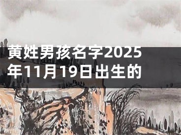 黄姓男孩名字2025年11月19日出生的