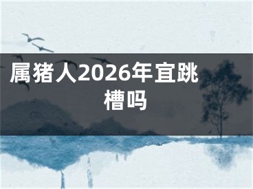 属猪人2026年宜跳槽吗