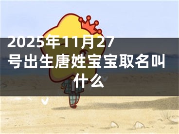 2025年11月27号出生唐姓宝宝取名叫什么