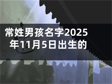 常姓男孩名字2025年11月5日出生的