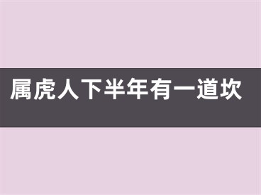 属虎人下半年有一道坎