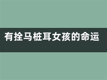 有拴马桩耳女孩的命运