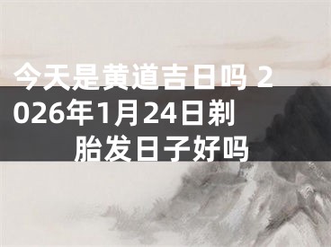 今天是黄道吉日吗 2026年1月24日剃胎发日子好吗