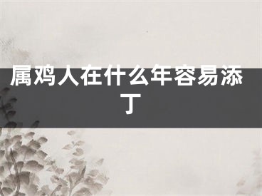 属鸡人在什么年容易添丁