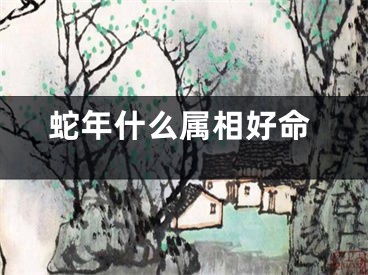蛇年什么属相好命