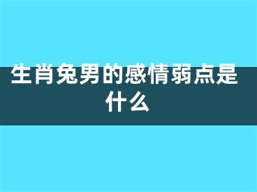 生肖兔男的感情弱点是什么