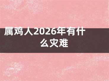 属鸡人2026年有什么灾难