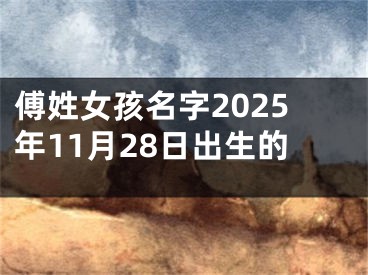 傅姓女孩名字2025年11月28日出生的