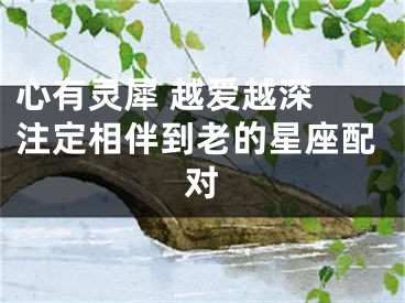 心有灵犀 越爱越深 注定相伴到老的星座配对