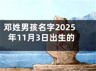 邓姓男孩名字2025年11月3日出生的