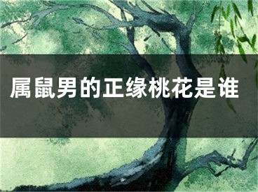 属鼠男的正缘桃花是谁
