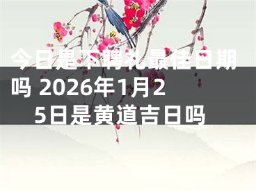 今日是下聘礼最佳日期吗 2026年1月25日是黄道吉日吗