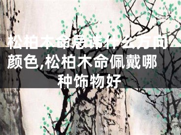 松柏木命忌讳什么方向颜色,松柏木命佩戴哪种饰物好