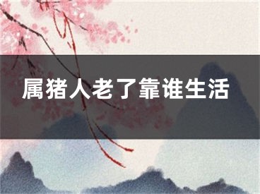 属猪人老了靠谁生活