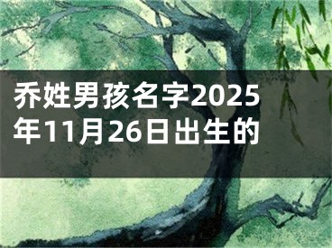乔姓男孩名字2025年11月26日出生的