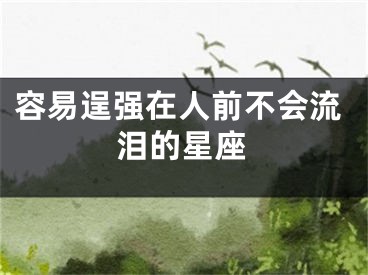 容易逞强在人前不会流泪的星座