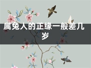 属兔人的正缘一般差几岁