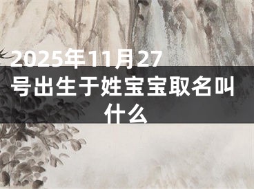 2025年11月27号出生于姓宝宝取名叫什么