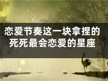 恋爱节奏这一块拿捏的死死最会恋爱的星座