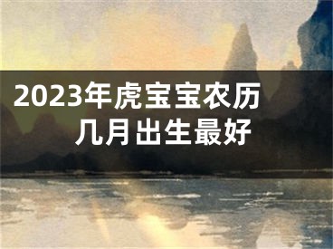 2023年虎宝宝农历几月出生最好