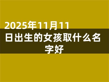 2025年11月11日出生的女孩取什么名字好