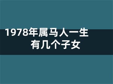 1978年属马人一生有几个子女