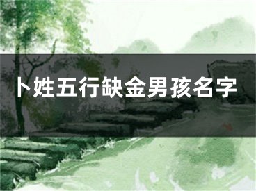 卜姓五行缺金男孩名字