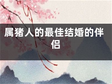 属猪人的最佳结婚的伴侣
