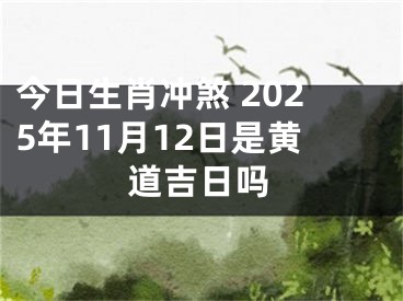 今日生肖冲煞 2025年11月12日是黄道吉日吗