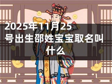 2025年11月25号出生邵姓宝宝取名叫什么