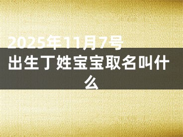 2025年11月7号出生丁姓宝宝取名叫什么