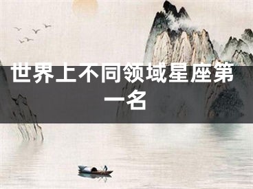 世界上不同领域星座第一名