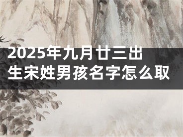 2025年九月廿三出生宋姓男孩名字怎么取