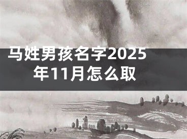 马姓男孩名字2025年11月怎么取